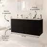 Meuble de salle de bain 120 cm - Couleur Noir mat