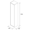 Meuble de salle de bain 120 cm avec colonne - Couleur Blanc mat