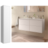 Meuble de salle de bain 120 cm avec colonne - Couleur Blanc mat