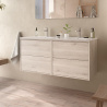 Meuble de salle de bain 120 cm - Couleur Chêne naturel