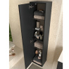 Meuble de salle de bain 120 cm avec colonne et miroir - Couleur Noir mat