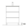 Meuble sous vasque + simple vasque Spirit Salgar