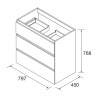 Meuble sous vasque + simple vasque Spirit Salgar