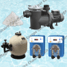 Pack Filtre à sable + Pompe + Balles filtrantes + Electrolyseur + Pompe PH