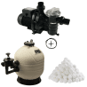 Pack Filtre à sable MFS + Pompe de filtration TonicLine + balles filtrantes