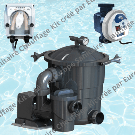 Pack Filtre à sable + Pompe + Balles filtrantes + Electrolyseur + Pompe PH