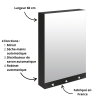 Armoire miroir 60 cm Delabie - 4 fonctions : Miroir, sèche-mains, distributeur de savon, robinet automatique