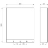 Armoire miroir 60 cm Delabie - 4 fonctions : Miroir, sèche-mains, distributeur de savon, robinet automatique