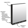 Armoire miroir 60 cm Delabie - 4 fonctions : Miroir, sèche-mains, distributeur de savon, robinet automatique