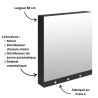 Armoire miroir 80 cm Delabie - 4 fonctions : Miroir, Robinet automatique, distributeur de savon, distributeur essuie-mains