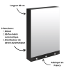 Armoire miroir 60 cm Delabie - 3 fonctions : Miroir, sèche-mains, distributeur de savon automatique