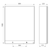 Armoire miroir 80 cm Delabie - 3 fonctions : Miroir, distributeur de savon, distributeur essuie-mains Delabie