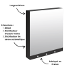 Armoire miroir 80 cm Delabie - 3 fonctions : Miroir, distributeur de savon, distributeur essuie-mains Delabie