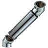 Kit 2 coudes à 45 degrés + 95 cm Inox-Galva Ø230 Poujoulat