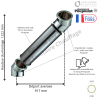 Kit 2 coudes à 45 degrés + 95 cm Inox-Galva Ø230 Poujoulat