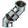Kit 2 coudes à 45 degrés + 10 cm Inox-Galva Ø230 Poujoulat