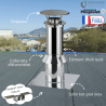 Kit sortie toit plat Therminox diamètre 150 Poujoulat - Finition inox brut