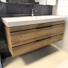 Meuble sous vasque + simple vasque Carat Ligne 212 Azurlign