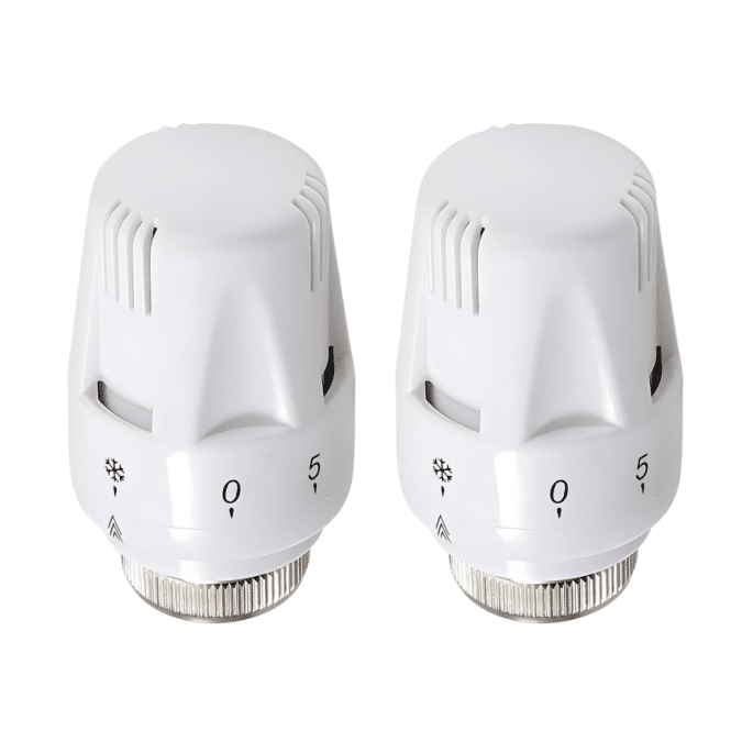 Lot de 4 Têtes thermostatique blanche TH1 M30 1.5 FluidHeat