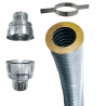 Kit flexible isolé inox diamètre 80 + collier + raccord Edilinox