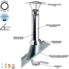 Kit conduit double paroi isolé sortie toiture Ediliso25 Edilinox