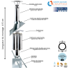 Kit conduit double paroi isolé sortie toiture Ediliso25 Edilinox