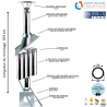 Kit conduit double paroi isolé sortie toiture Ediliso25 Edilinox