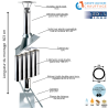 Kit conduit double paroi isolé sortie toiture Ediliso25 Edilinox
