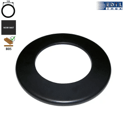 Rosace émaillé noir mat Edilinox - Diamètre 150 mm