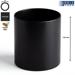 Adaptateur femelle - femelle anti bistre émaillé noir mat Ø150 Edilinox