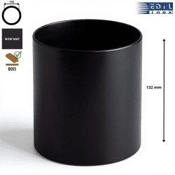 Adaptateur femelle - femelle anti bistre émaillé noir mat Ø130 Edilinox