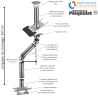 Kit conduit isolé sortie toiture Inox-Galva et Inox-Inox - Poujoulat