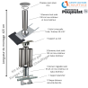 Kit conduit isolé sortie toiture Inox-Galva et Inox-Inox - Poujoulat