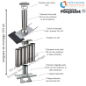Kit conduit isolé sortie toiture Inox-Galva et Inox-Inox - Poujoulat