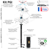 Kit conduit poêle à granulés concentrique PGI 80/130 vers sortie de toit Inox-Galva Poujoulat