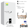 Chaudière gaz Ferroli Bluehelix Alpha 28C complète (Ventouse + fixation)