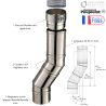 Kit de raccordement spécial insert et foyer avec raccord flexible - Kitinox Poujoulat