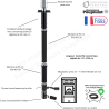 Kit conduit poêle à granulés concentrique vers conduit maçonné Poujoulat