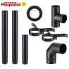 Kit d'installation intérieur conduit émaillé pour poêles à granulés