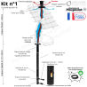 Kit conduit poêle à granulés concentrique vers conduit maçonné Poujoulat
