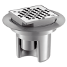 Siphon de sol à hauteur réglable avec grille inox Delabie 