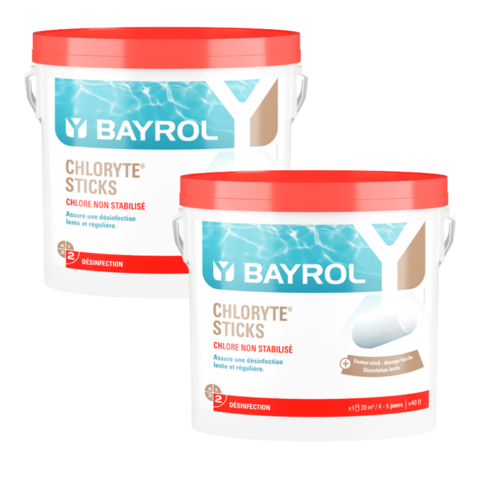Pack Chloryte Sticks Chlore non stabilisé 4,5 kg Bayrol