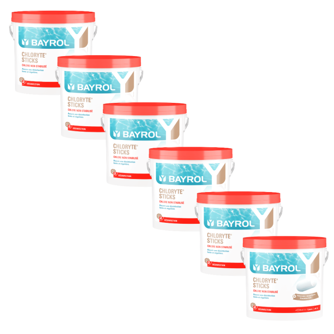 Pack Chloryte Sticks Chlore non stabilisé 4,5 kg Bayrol