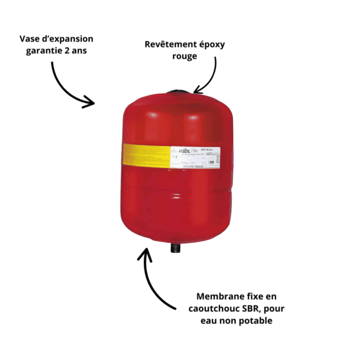 Vase d'expansion pour chauffage à membrane fixe ELBI