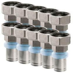 Lot de 10 Raccords 1/2" F 16 Multicouche à sertir Femelle RBM profil TH-H-U-B-F