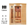 Cabine / Sauna Infrarouge APOLLON France Sauna 3 Places