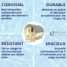 Sauna d'extérieur Gaïa Nova 3 à 6 places Holl's