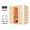 Sauna / Cabine Vapeur & Infrarouge HYBRIDE COMBI Holl's 4 places
