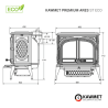 Poêle à bois en fonte 11.3 kW Premium Ares S7 ECO KAWMET