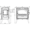 Poêle à bois en fonte 10 kW Premium Eos S13 ECO KAWMET